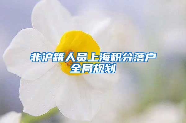 非沪籍人员上海积分落户全局规划