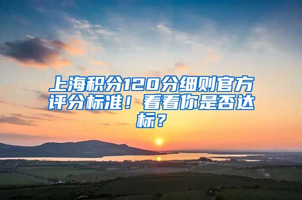 上海积分120分细则官方评分标准！看看你是否达标？