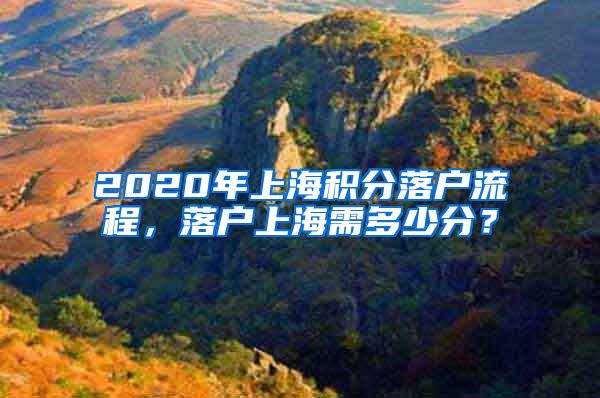 2020年上海积分落户流程，落户上海需多少分？