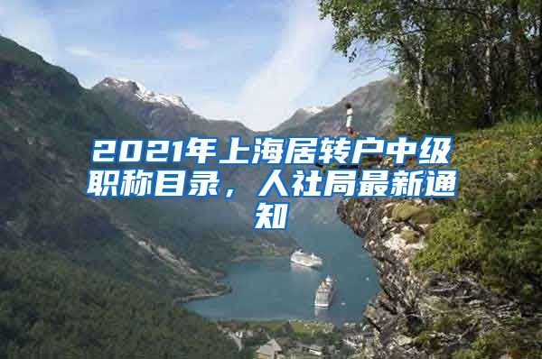 2021年上海居转户中级职称目录，人社局最新通知