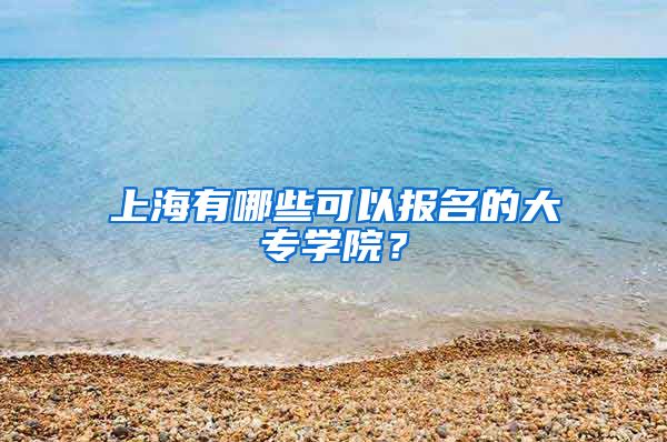 上海有哪些可以报名的大专学院？