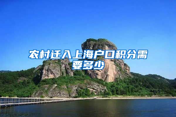 农村迁入上海户口积分需要多少