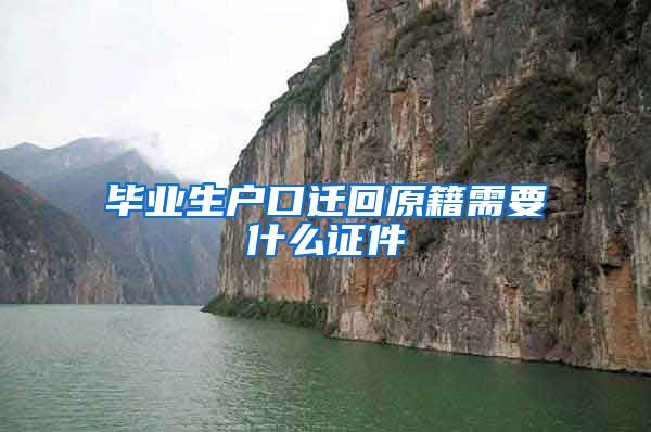 毕业生户口迁回原籍需要什么证件