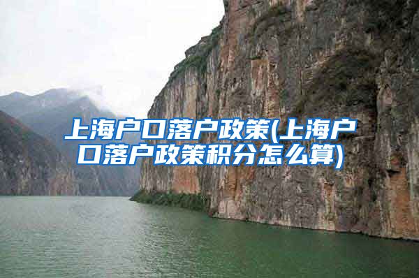 上海户口落户政策(上海户口落户政策积分怎么算)
