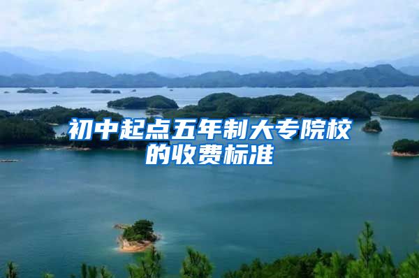 初中起点五年制大专院校的收费标准