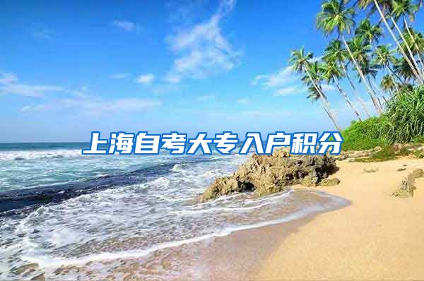 上海自考大专入户积分