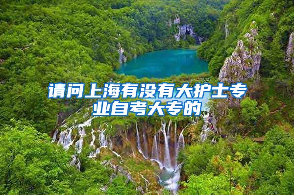 请问上海有没有大护士专业自考大专的