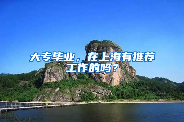 大专毕业，在上海有推荐工作的吗？