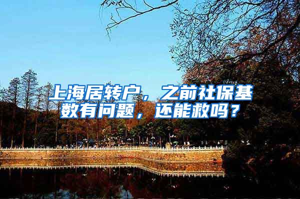 上海居转户，之前社保基数有问题，还能救吗？