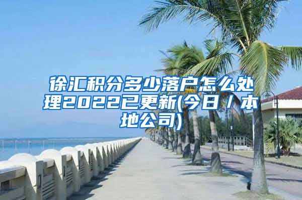 徐汇积分多少落户怎么处理2022已更新(今日／本地公司)