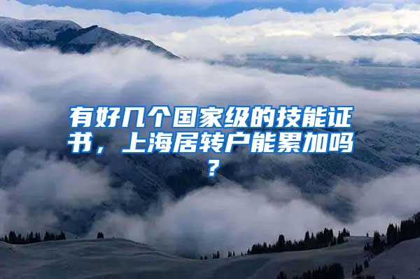 有好几个国家级的技能证书，上海居转户能累加吗？
