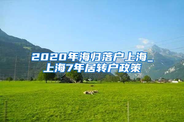2020年海归落户上海_上海7年居转户政策