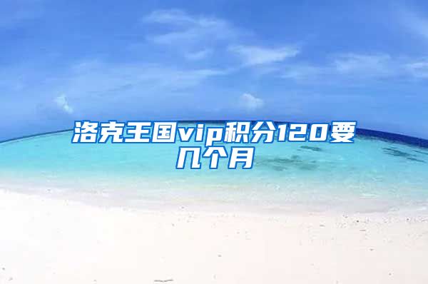 洛克王国vip积分120要几个月
