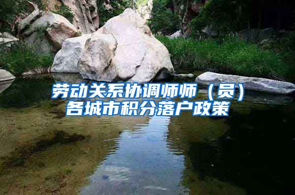 劳动关系协调师师（员）各城市积分落户政策