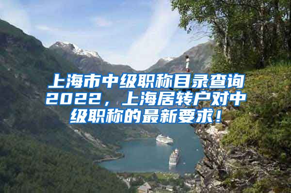 上海市中级职称目录查询2022，上海居转户对中级职称的最新要求！
