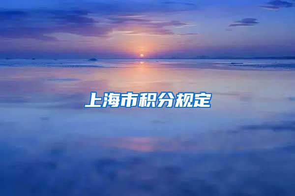上海市积分规定