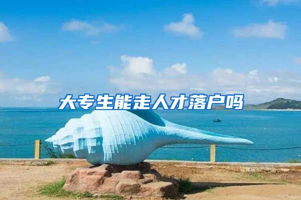 大专生能走人才落户吗