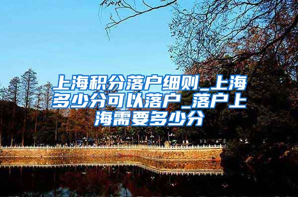 上海积分落户细则_上海多少分可以落户_落户上海需要多少分