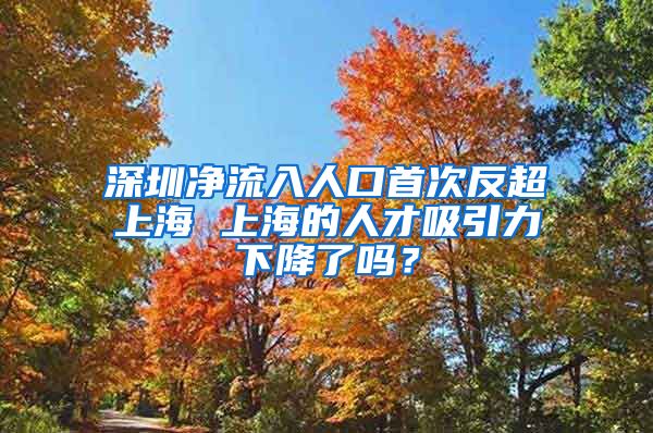深圳净流入人口首次反超上海 上海的人才吸引力下降了吗？