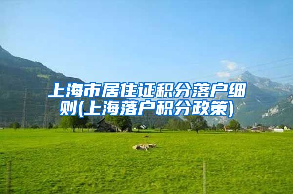 上海市居住证积分落户细则(上海落户积分政策)