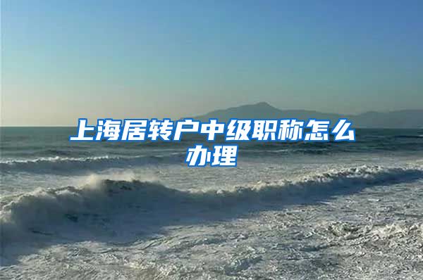 上海居转户中级职称怎么办理