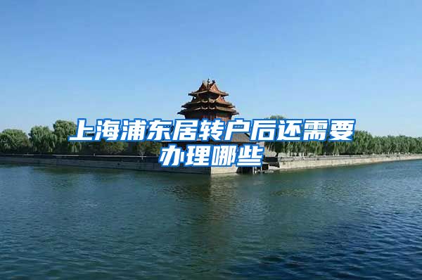 上海浦东居转户后还需要办理哪些