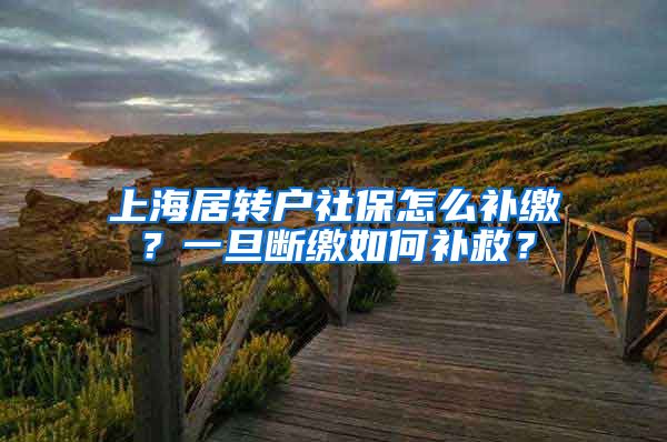上海居转户社保怎么补缴？一旦断缴如何补救？