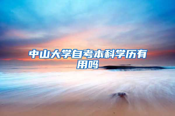 中山大学自考本科学历有用吗
