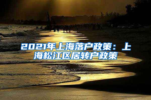2021年上海落户政策：上海松江区居转户政策