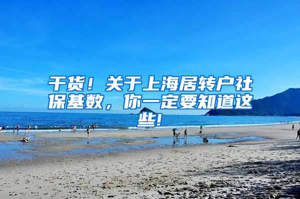 干货！关于上海居转户社保基数，你一定要知道这些!