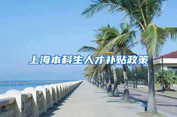 上海本科生人才补贴政策