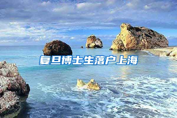复旦博士生落户上海