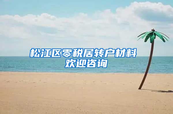 松江区零税居转户材料 欢迎咨询