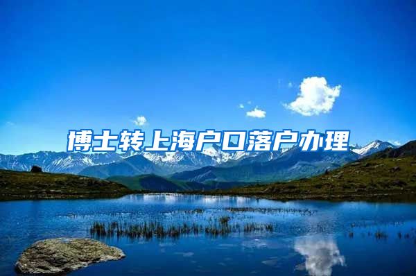 博士转上海户口落户办理